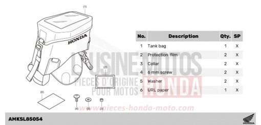 KIT,TANK BAG(4.5L) CRF1100D3R de 2024